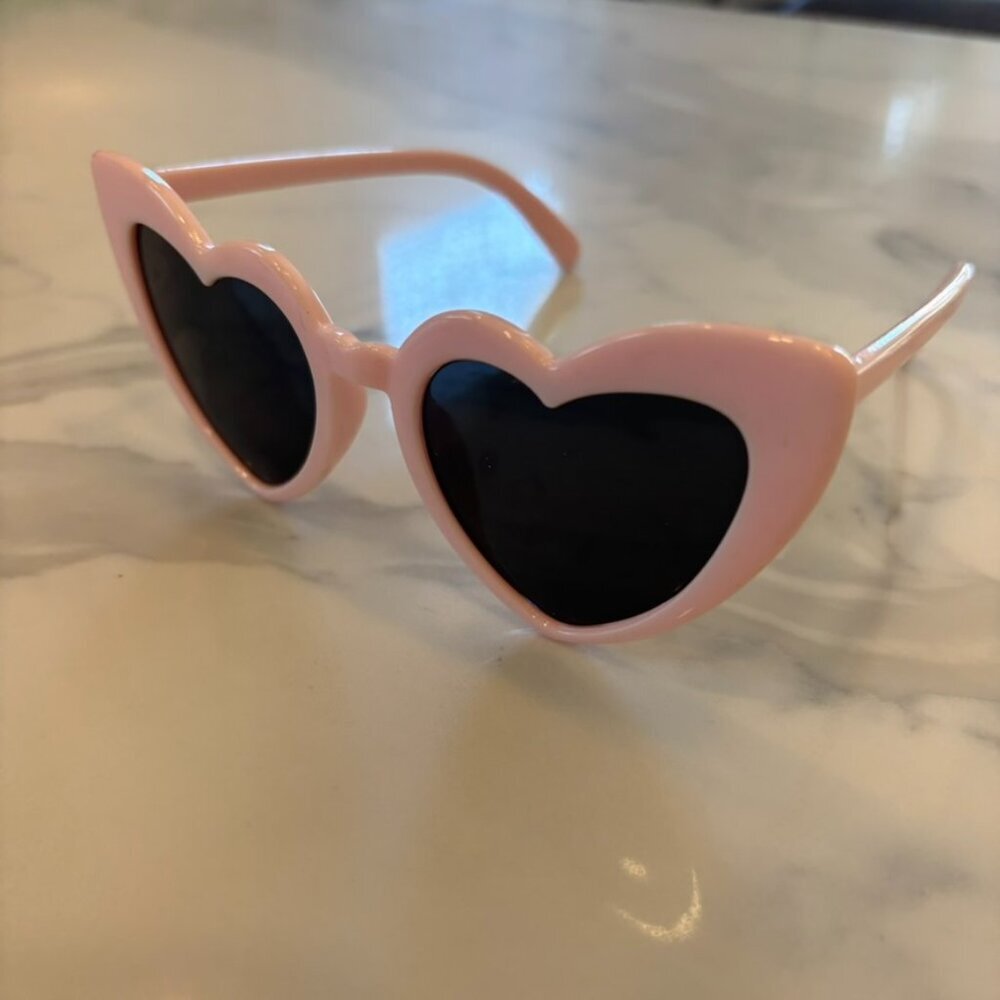 Light Pink Heart Bachelorette Sunglasses - Picture 3 of 4